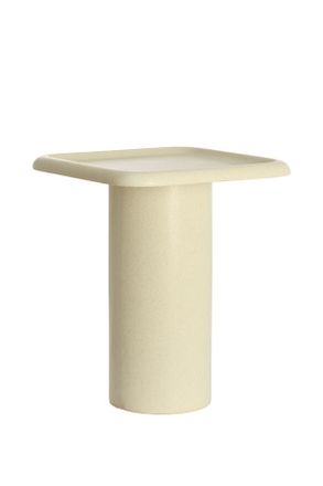 Light & Living Mesa Auxiliar Blanca De Cer&aacute;mica Elegante Light & Living Luarca