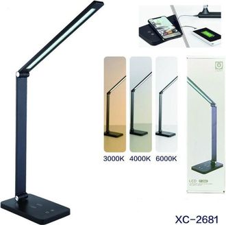 Trade Shop Trade Shop - Lampada Por Tavolo Led Por Scrivania Con Ricarica Wireless Para Cellulari Xc-2681