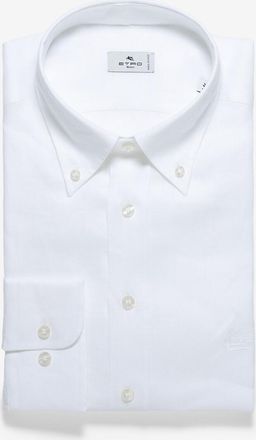 Etro Leinentwillhemd mit gekn&ouml;pftem Kragen