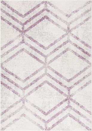 Safavieh Alfombra contempor&aacute;neo de polipropileno blanco/morado, 122 x 183 cm