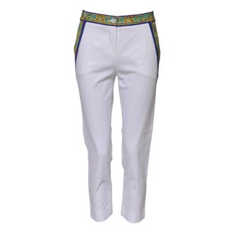 Dolce & Gabbana Slim-fit Trousers, female, White, 3XS, White Cotton Tapered Trouser Trousers