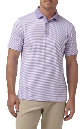 Mizzen+Main Versa Trim Fit Performance Golf Polo in Purple Dusk Stripe at Nordstrom, Size Xx-Large