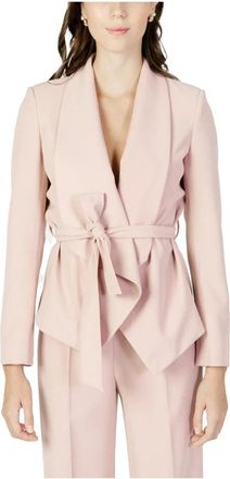 Sandro Ferrone Roze Lange Mouw Blazer Herfst/Winter - Dames - Blazers - Roze - XL - Polyester - Jassen