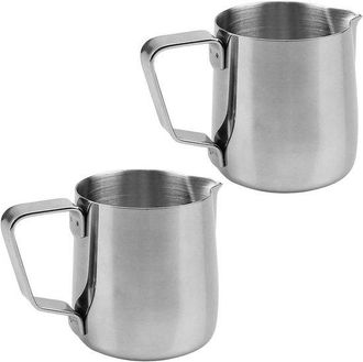 No Brand Jarra De Leche De Acero Inoxidable - Para Arte Latte - 2 Piezas - 150 Ml