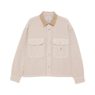 Carhartt Work in Progress Carhartt Wip, Light Jackets, male, Beige, Size: XL Prescott Shirt Jac
