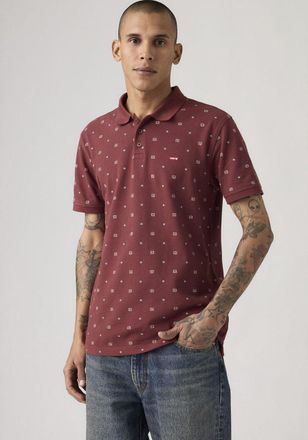 Levi's Poloshirt LEVIS LEVIS HM POLO, Herren, Gr. XL, ebba geo oxblood pique, Jersey, Obermaterial: 100% Baumwolle, regular fit, Shirts Poloshirt, mit Marken