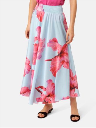 Karmamia Savannah Skirt In Fuchsia Maxi Flower