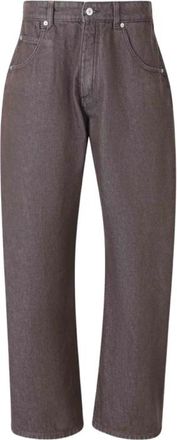 Jacquemus Le de-N&icirc;mes Tempo Denim Broek - Heren - Regular Fit Jeans - Bruin - W30 - Denim - Jeans