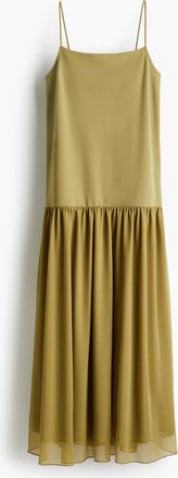 H&M Langes Trägerkleid - Yellow