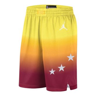 Nike Jordan Air Jordan x NBA Dri-FIT 2023 All-Star Edition Shorts Yellow Orange Red DX6335-600
