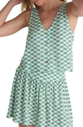 Hurley Venice Print Sleeveless Button-Front Top in Windward Blue at Nordstrom Rack, Size Large