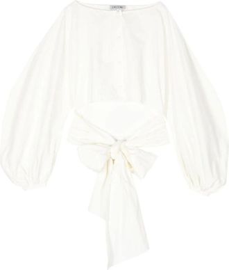 Del Core Poplin Bootnek Top - Dames - Blouses - Wit - XS - Overhemden