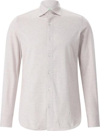 Finamore Katoenen Kasjmier Overhemd - Heren - Casual Overhemden - Beige - 2XL - Katoen - Overhemden