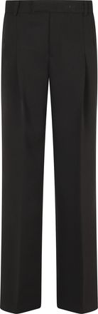 Federica Tosi Black Tailored Wide-Leg Cady Pants