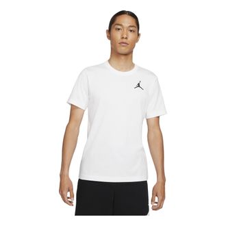 Nike Jordan Air Jordan Jumpman Logo Embroidery Sports Round Neck Short Sleeves T Shirt Men s White DC7486-100