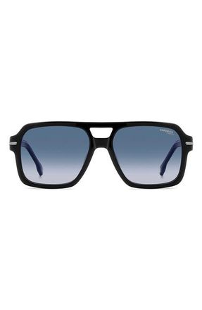 Carrera 56mm Gradient Square Sunglasses in Black Blue/Dark Blue at Nordstrom