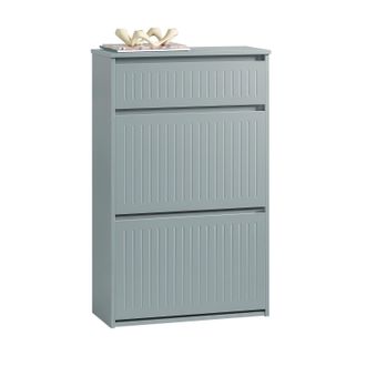 SoBuy Zapatero Estrecho Con 2 Solapas Y 1 Caj&oacute;n Organizador Para Zapatos De Entrada Gris 61 X 26 X 100 Cm Fsr165-hg Sobuy Es