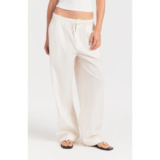 SKIMS Oversize Straight Leg Pants in Egret at Nordstrom, Size X-Small