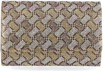 Jessica McClintock Alexis Rhinestone Crossbody Clutch in Honey Multi at Nordstrom Rack
