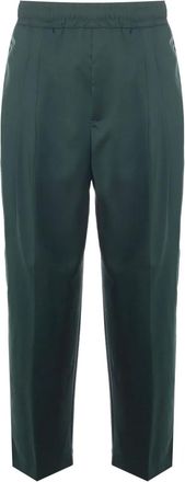 Giuliano Galiano elasticated-waist pleated pants - Green