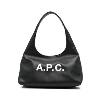 A.P.C. Shoulder Bags, female, Black, Size: ONE SIZE Black Magnetic Shoulder Bag