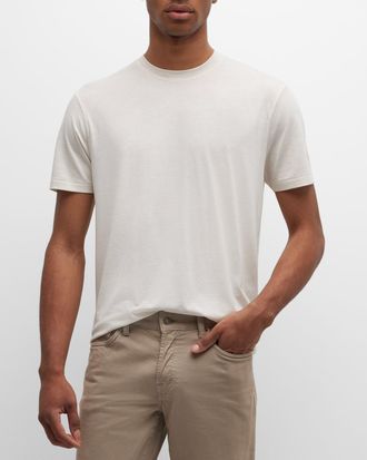 Tom Ford Mens Lyocell-Cotton Crewneck T-Shirt