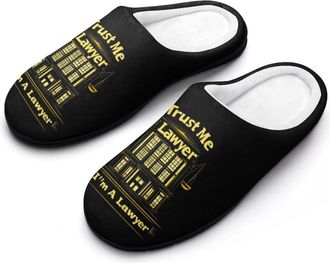 Generic I Am A Lawyer Trust Me Fashion Cotton Slippers for Women Memory Foam House Slippers Non-Slip House Bedroom Shoes