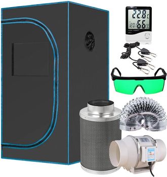 OEM Armario De Cultivo Interior, Sistema De Cultivo Hidrop&oacute;nico, Kit Completo De Tienda De Cultivo, Varios Tama&ntilde;os Disponibles, Conjunto De 80x80x160 Cm