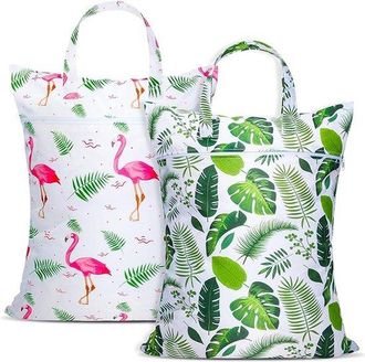 OEM Bolsas De Lavander&iacute;a De Viaje - Impermeables Con Asas - Lavables - Aptas Para Viajes - Aptas Para Uso En Seco Y H&uacute;medo - Juego De 2 - Estilo B