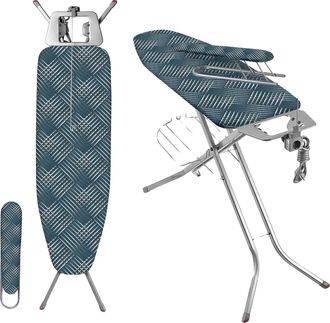 OEM Tabla De Planchar, Altura Regulable, Estante De Almacenamiento Integrado, Color Azul