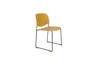 White Label Silla de polipropileno ocre