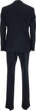 Emporio Armani Mens Suit Single-Breasted Slim Blue Virgin Wool Suits
