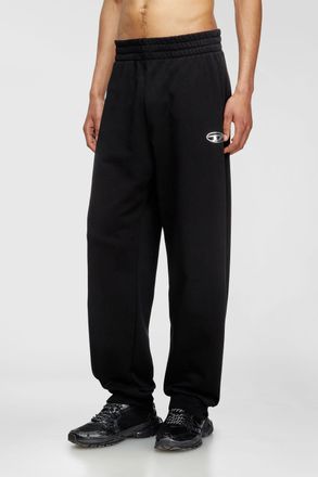 Diesel Pants with metal-effect Oval D logo - Pants - Man - Black