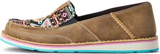 Ariat Womens Cruiser Slip On Shoes In Brown Bomber Leather/neon Lights