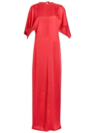 Stella McCartney Stella Mccartney Draped Satin-crepe Maxi Dress - Red - 38 (UK6 / XS)