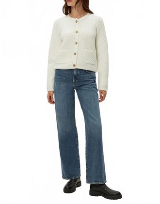 Michael Stars Cera Honeycomb Cardigan In Ivory