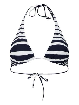 Jean Paul Gaultier striped morphing bikini top - Blue