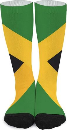 Generic Jamaican Flag Knee High Stockings for Men Women Casual Sports Socks 40cm