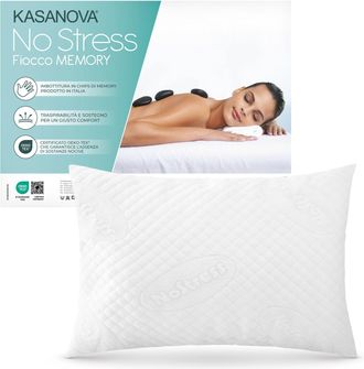 KASANOVA Cuscino guanciale memory effetto massaggiante No Stress