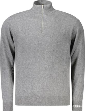 Pepe Jeans London Katoenen trui met ronde hals - Heren - Coltruien - Grijs - XL - Katoen - Truien & Vesten