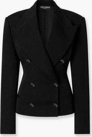 Dolce & Gabbana Blazer doppiopetto in gabardina di lana vergine - DOLCE & GABBANA - gender_Woman