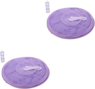 No Brand Red De Almacenamiento Colgante - Cesta De Almacenamiento - Almacenamiento De Juguetes - Dise&ntilde;o De Tres Compartimentos - 27x27x75 Cm - Morado