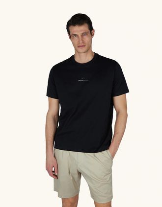 Paul & Shark Mens Paul & Shark Printed Cotton Jersey T-Shirt - Black - Size: 38