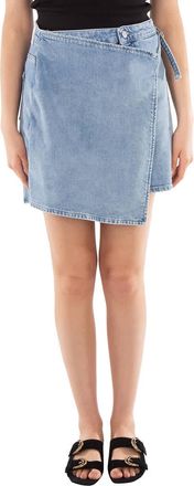 Calvin Klein Denim A-Line Wrap Skirt