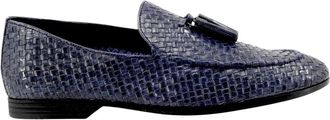 Frau Mocassino - Heren - Loafers - Blauw - 43 EU - Leer - Schoenen