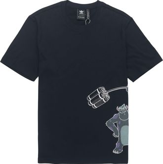 adidas originals x PIXAR Crossover Logo Printing Round Neck Short Sleeve Black HD9083