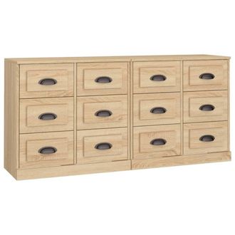Berkfield Home Sideboards 2 pcs Sonoma Oak Engineered Wood in Brown