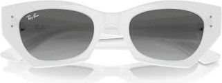 Ray-Ban Zena 52mm Geometric Sunglasses in Grey Flash at Nordstrom Rack