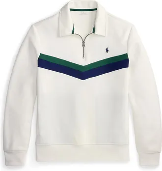 Polo Ralph Lauren Polo Shirt Ralph Lauren - Mens Two-tone insert zip-neck sweatshirt