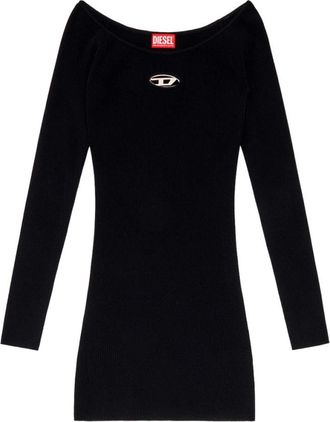 Diesel Kleedjes, Dames, Zwart, S, Mini M-Vera Zwarte Jurk